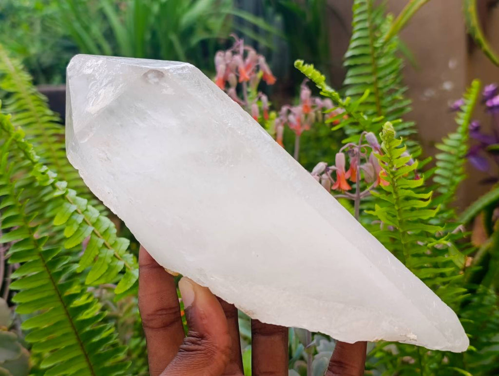 Natural Icy Etched Quartz Crystals x 3 From Madagascar - Toprock Gemstones and Minerals 