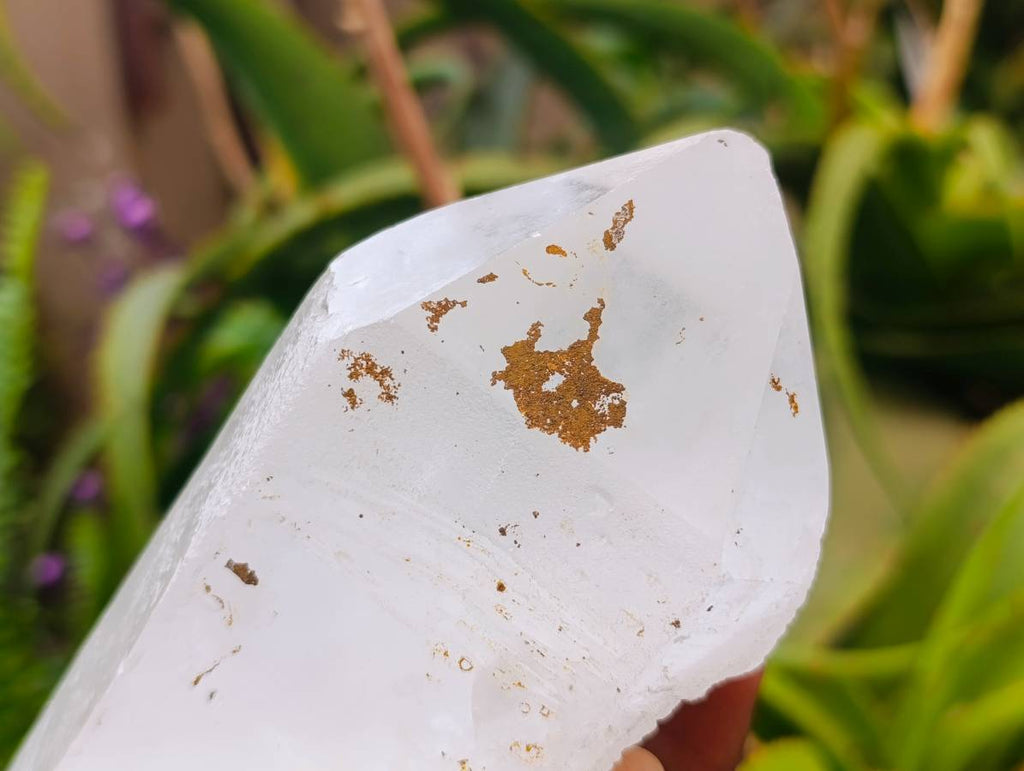 Natural Icy Etched Quartz Crystals x 3 From Madagascar - Toprock Gemstones and Minerals 