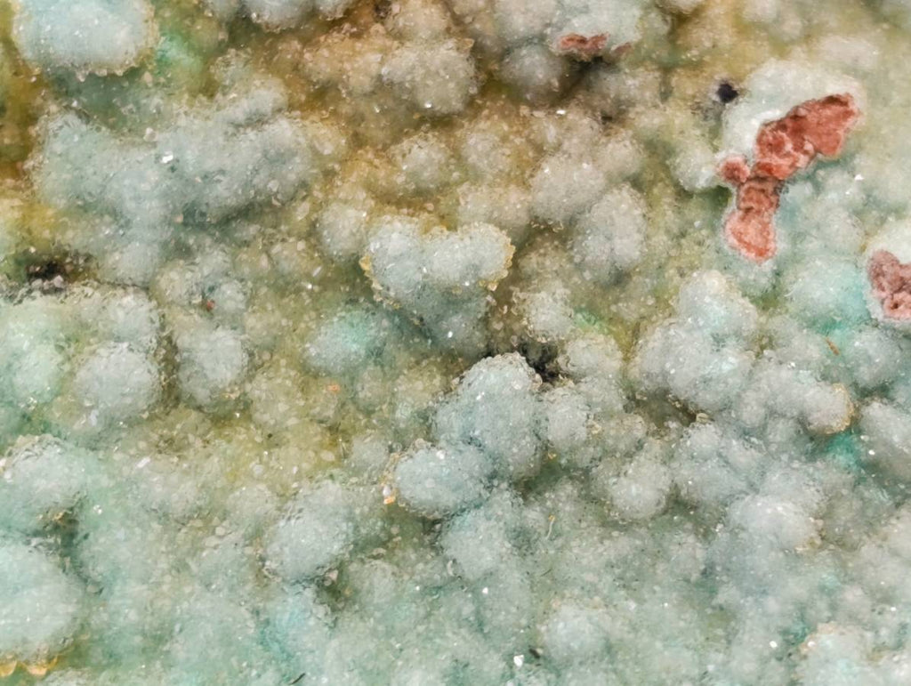 Natural Botryoidal Drusy Coated Chrysocolla Specimens x 2 From Lupoto Mine, Congo - Toprock Gemstones and Minerals 