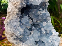 Natural Blue Celestite Geode Specimen x 1 From Sakoany, Madagascar