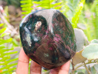 Polished Verdite Standing Free Forms x 2 From Zimbabwe