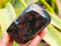 Polished Verdite Standing Free Forms x 2 From Zimbabwe