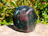 Polished Verdite Standing Free Forms x 2 From Zimbabwe