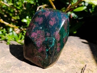 Polished Verdite Standing Free Forms x 2 From Zimbabwe