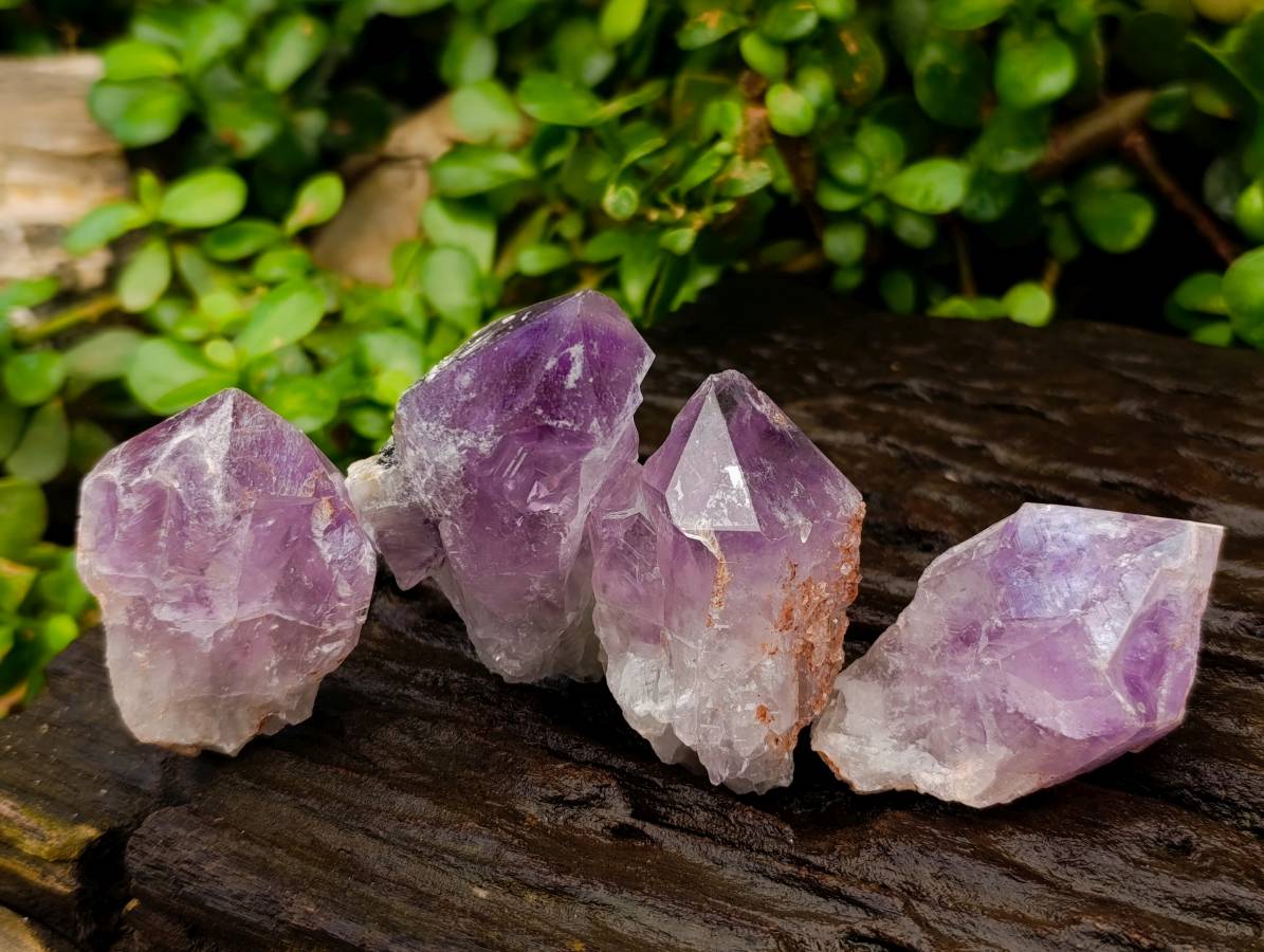 Polished Jacaranda Amethyst Quartz Crystals x 20 From Mumbwa, Zambia - Toprock Gemstones and Minerals 