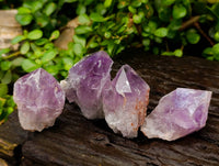 Polished Jacaranda Amethyst Quartz Crystals x 20 From Mumbwa, Zambia