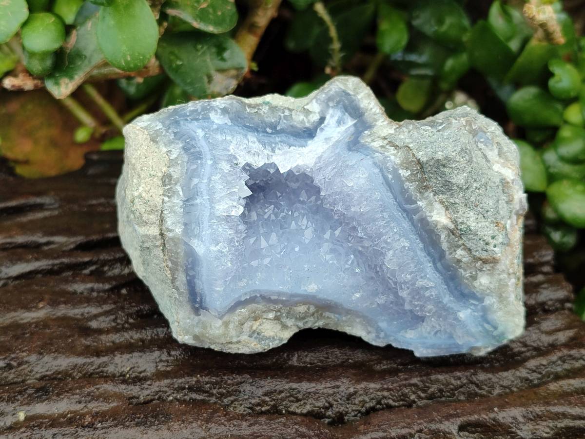 Natural Blue Lace Agate Geode Specimens x 6 From Nsanje, Malawi - Toprock Gemstones and Minerals 