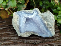 Natural Blue Lace Agate Geode Specimens x 6 From Nsanje, Malawi
