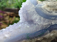 Natural Blue Lace Agate Geode Specimens x 6 From Nsanje, Malawi
