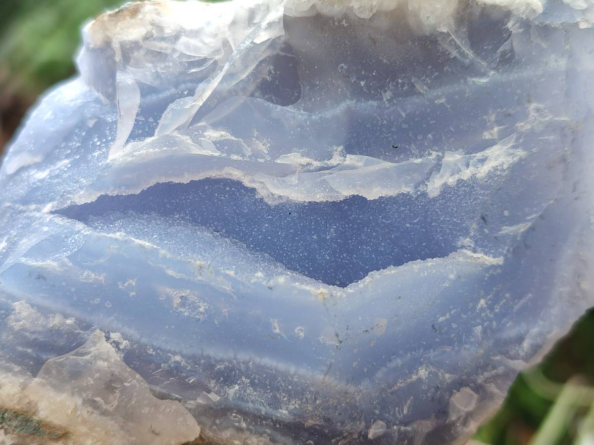 Natural Blue Lace Agate Geode Specimens x 6 From Nsanje, Malawi - Toprock Gemstones and Minerals 