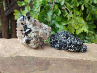 Natural Schorl Black Tourmaline With Associated Minerals x 6 From Erongo, Namibia