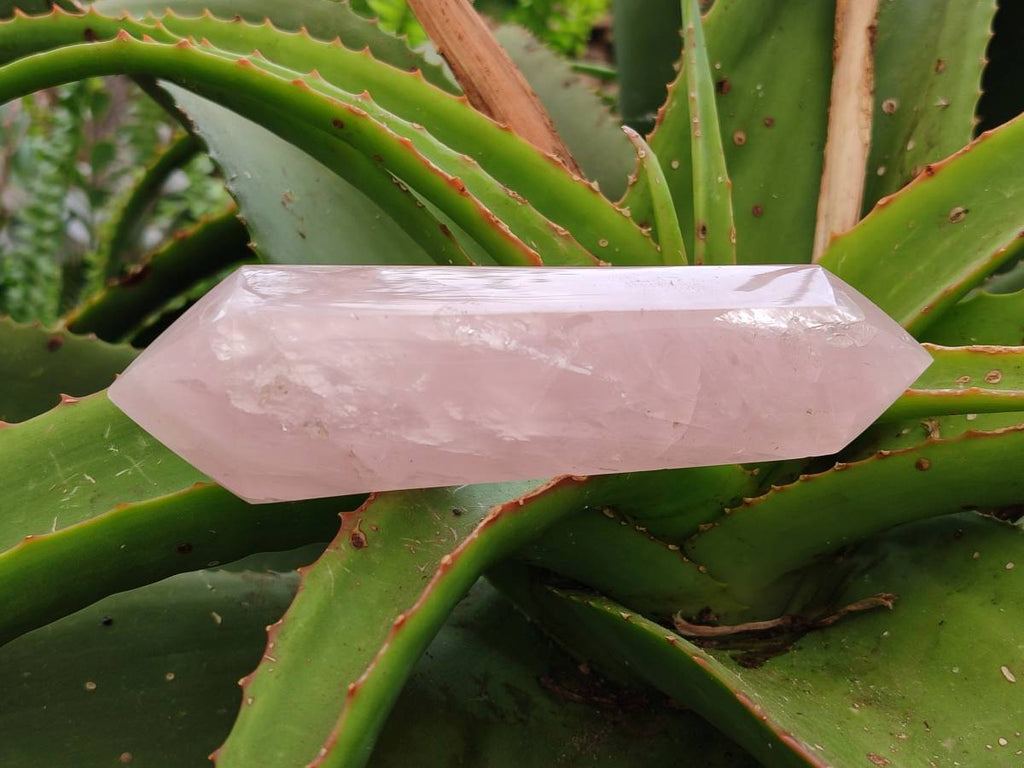 Polished Double Terminated Rose Quartz Crystals x 6 From Madagascar - Toprock Gemstones and Minerals 