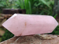Polished Double Terminated Rose Quartz Crystals x 6 From Madagascar