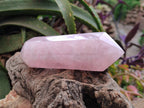 Polished Double Terminated Rose Quartz Crystals x 6 From Madagascar - Toprock Gemstones and Minerals 