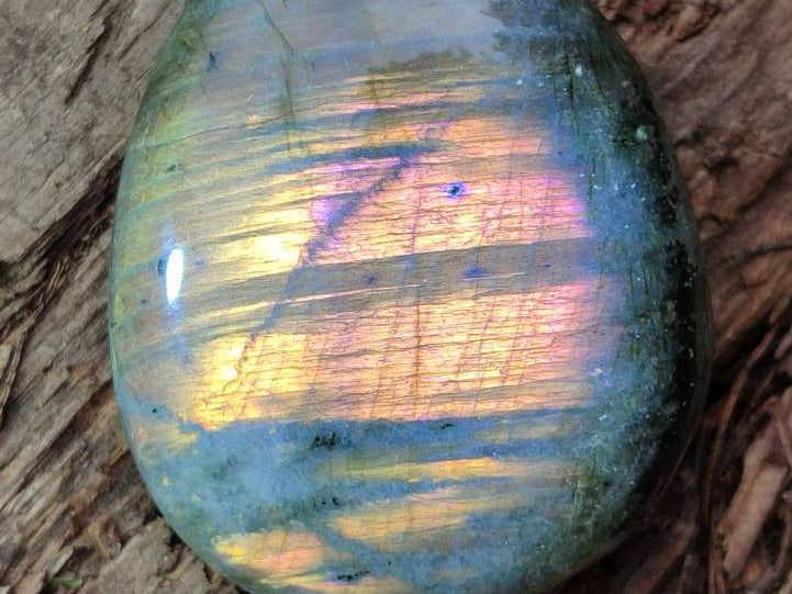 Polished Purple Flash Labradorite Galets x 12 From Tulear, Madagascar - Toprock Gemstones and Minerals 