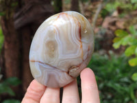 Polished Banded Agate Standing Free Forms x 6 From Madagascar