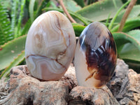 Polished Banded Agate Standing Free Forms x 6 From Madagascar