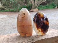 Polished Banded Agate Standing Free Forms x 6 From Madagascar