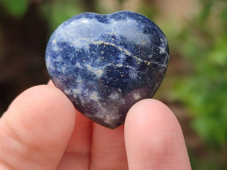 Polished Lazulite Hearts x 35 From Madagascar - Toprock Gemstones and Minerals 