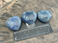 Polished Lazulite Hearts x 35 From Madagascar