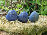 Polished Lazulite Hearts x 35 From Madagascar