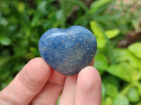 Polished Lazulite Hearts x 35 From Madagascar