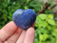 Polished Lazulite Hearts x 35 From Madagascar