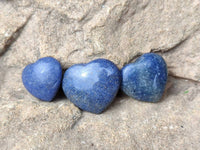 Polished Lazulite Hearts x 35 From Madagascar