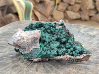 Natural Silky Ball Malachite On Dolomite Specimen x 1 From Mindingi Mine, Kambove, Congo