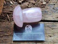 Polished Rose Quartz Mushrooms x 6 From Madagascar