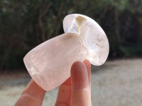 Polished Rose Quartz Mushrooms x 6 From Madagascar