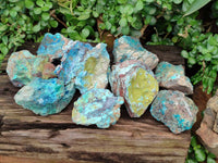 Natural Shattuckite, Chrysocolla And Malachite Specimens x 12 From Koakoveld, Namibia