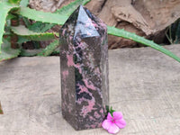 Polished Large Rhodonite Tower x 1 From Ambindavato, Madagascar
