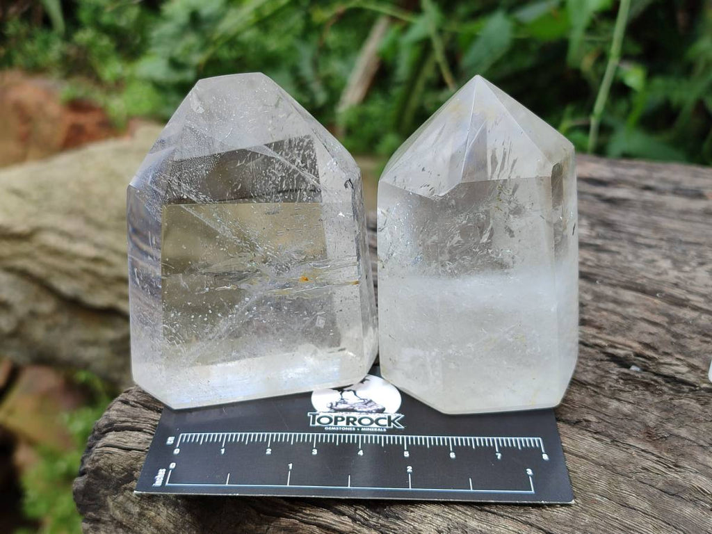 Polished Clear Quartz Crystals x 6 From Madagascar - Toprock Gemstones and Minerals 