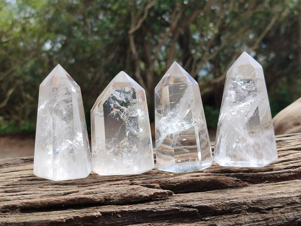 Polished Clear Quartz Crystals x 6 From Madagascar - Toprock Gemstones and Minerals 