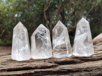 Polished Clear Quartz Crystals x 6 From Madagascar