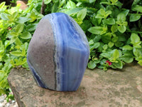 Polished Blue Lace Agate Standing Free Form x 1 From Nsanje, Malawi