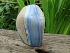Polished Blue Lace Agate Standing Free Form x 1 From Nsanje, Malawi - Toprock Gemstones and Minerals 