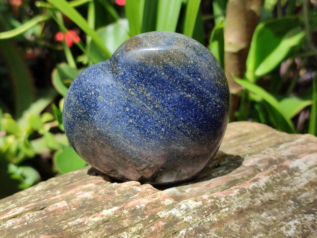 Polished Lazulite Hearts x 6 From Madagascar - Toprock Gemstones and Minerals 