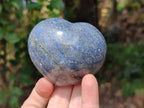 Polished Lazulite Hearts x 6 From Madagascar - Toprock Gemstones and Minerals 