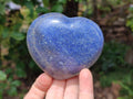 Polished Lazulite Hearts x 6 From Madagascar - Toprock Gemstones and Minerals 