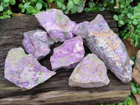 Natural Stichtite Cobbed Specimens x 7 From Barberton, South Africa