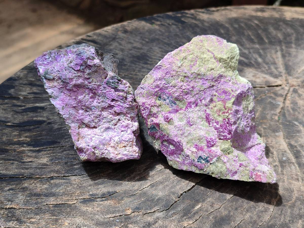 Natural Stichtite Cobbed Specimens x 7 From Barberton, South Africa - Toprock Gemstones and Minerals 