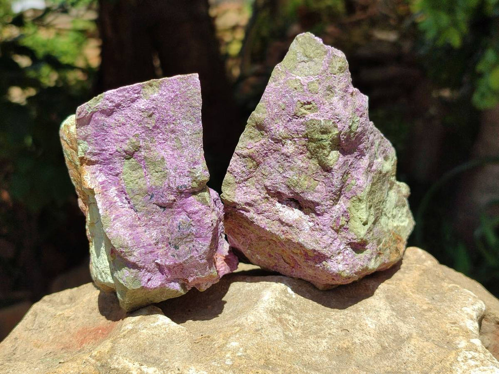 Natural Stichtite Cobbed Specimens x 7 From Barberton, South Africa - Toprock Gemstones and Minerals 