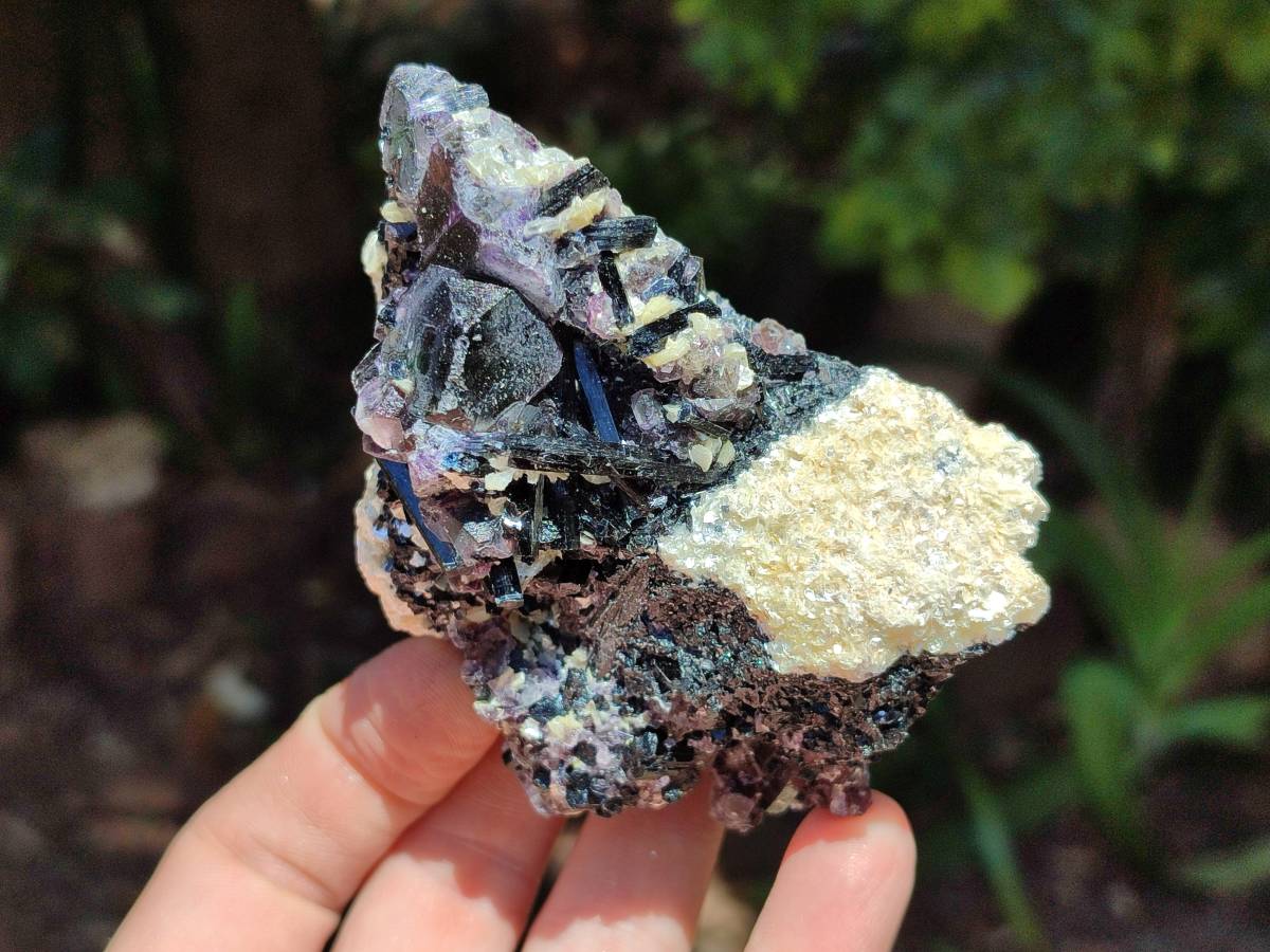 Natural Schorl Black Tourmaline with Vermiculite x 6 From Erongo, Namibia - Toprock Gemstones and Minerals 
