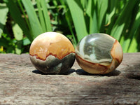 Polished Polychrome Jasper Palm Stones x 22 From NW Coast, Madagascar