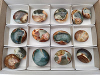 Polished Polychrome Jasper Palm Stones x 22 From NW Coast, Madagascar