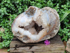 Polished XXL Banded Agate Crystal Centred Geode x 1 From Madagascar - Toprock Gemstones and Minerals 