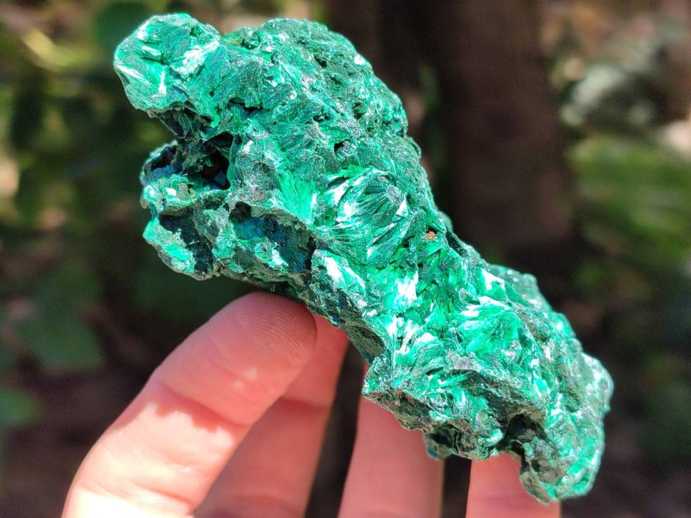 Natural Silky Malachite Specimens x 6 From Kasompe, Congo - Toprock Gemstones and Minerals 