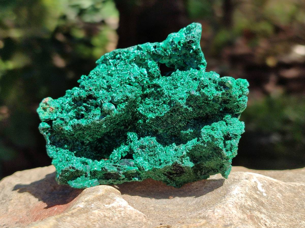 Natural Silky Malachite Specimens x 6 From Kasompe, Congo - Toprock Gemstones and Minerals 